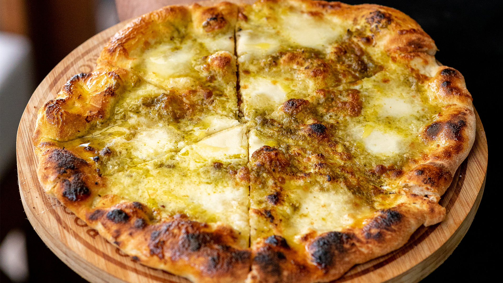 Pesto, Mozzarella and Bocconcini Pizza recipe